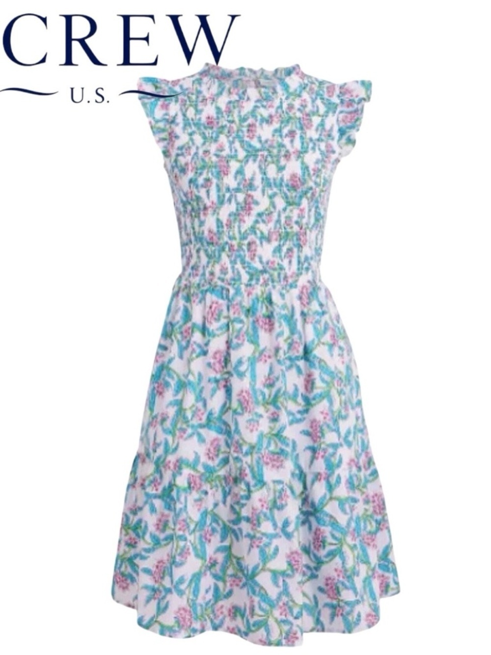J.Crew Flutter Sleeve Small Cotton Mini Dress